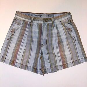 American‎ Eagle Mom Short women’s tailored Jean shorts multicolor stripe size 4